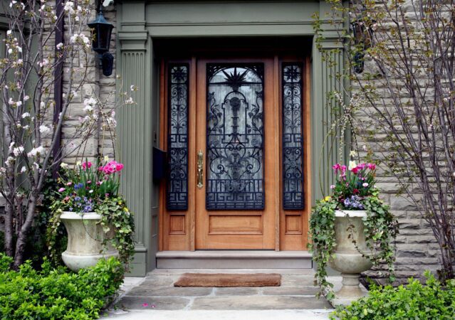 Homeowner's Insurance - Front door of luxury house